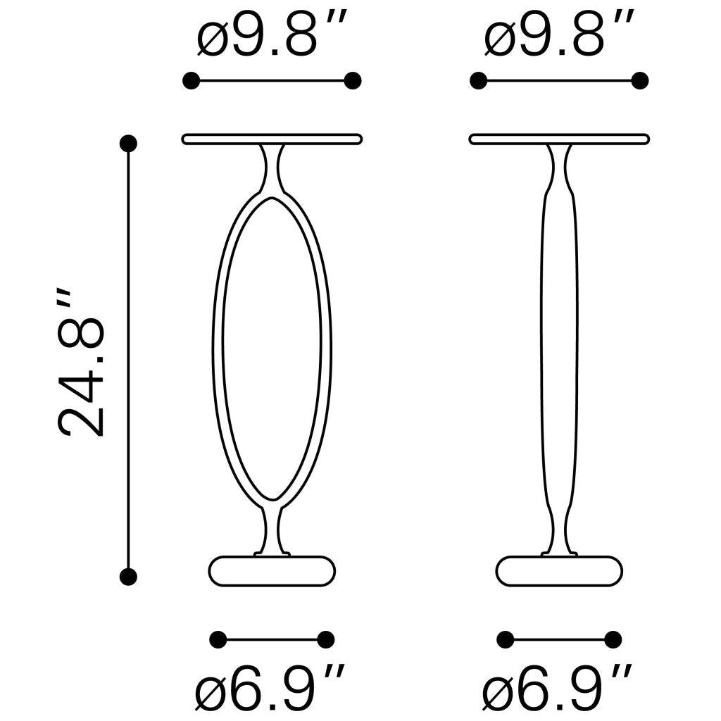 ZUO Bonita Accent Table Bronze