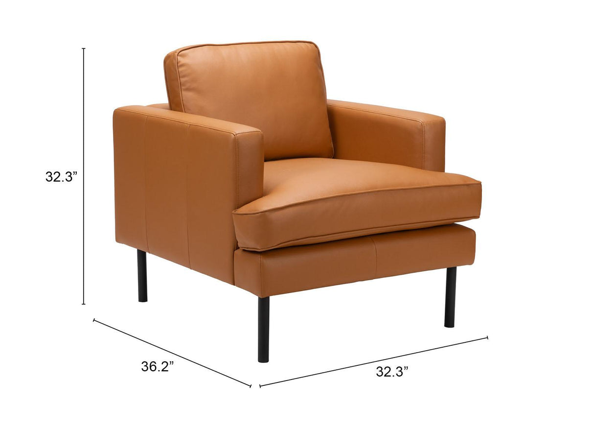 ZUO Decade Armchair Brown
