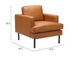 ZUO Decade Armchair Brown