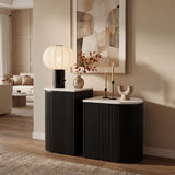 ZUO Ormara Side Table Set (2-Piece) White & Black