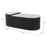 ZUO Ormara Coffee Table Set (2-Piece) White & Black
