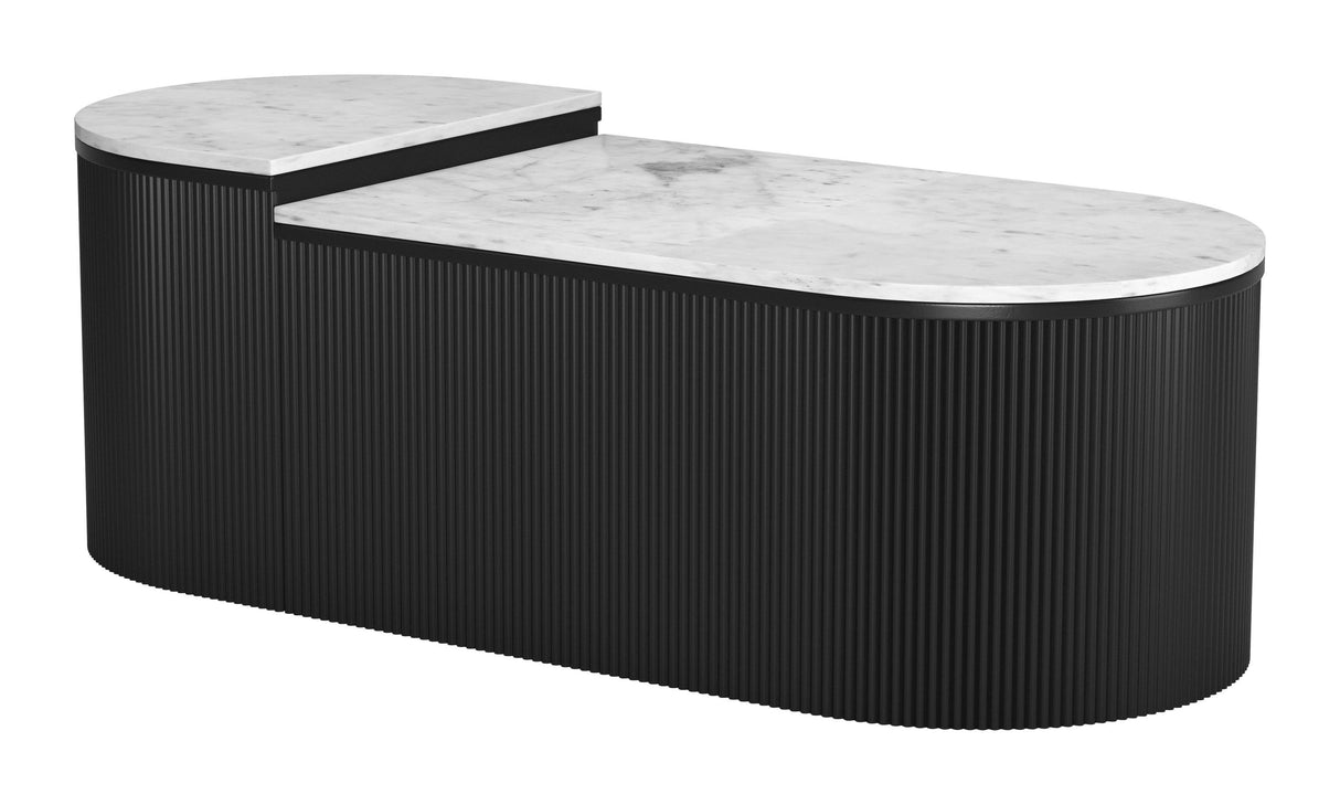 ZUO Ormara Coffee Table Set (2-Piece) White & Black