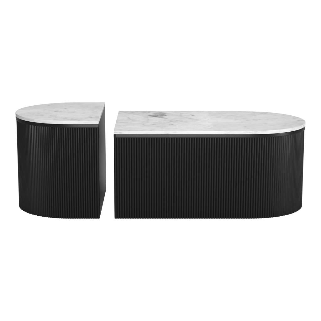 ZUO Ormara Coffee Table Set (2-Piece) White & Black