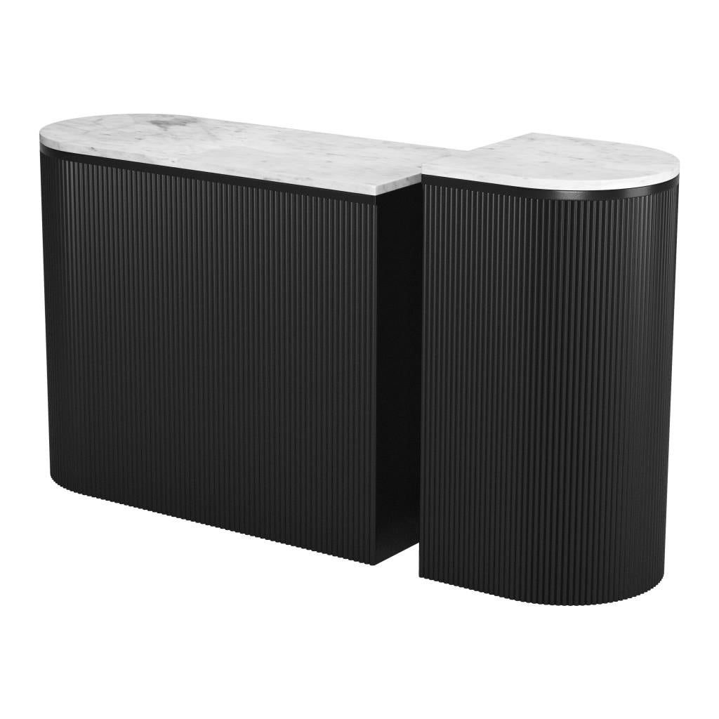 ZUO Ormara Console Table Set (2-Piece) White & Black