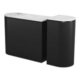 ZUO Ormara Console Table Set (2-Piece) White & Black