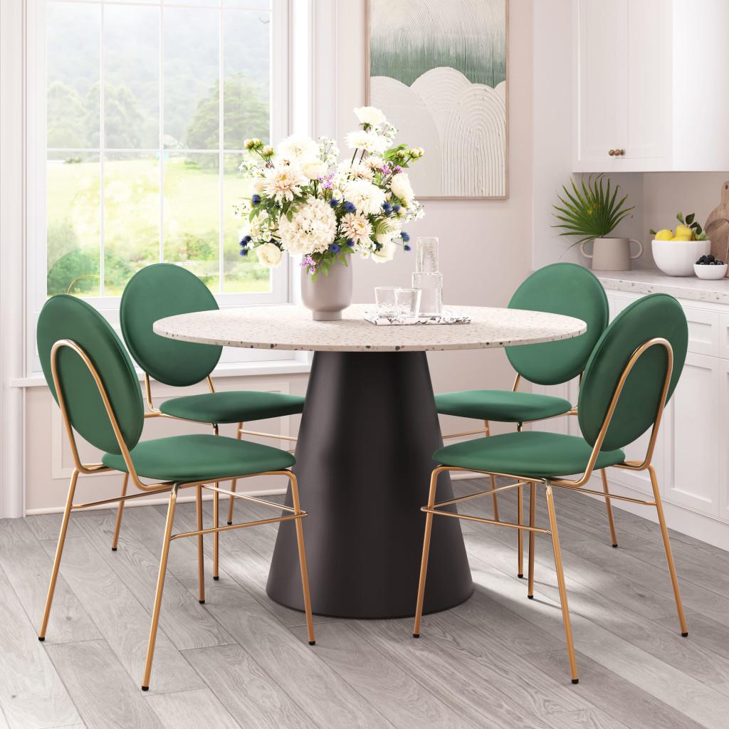 ZUO Jorf Dining Table Beige & Bronze