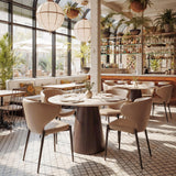 ZUO Jorf Dining Table Beige & Bronze