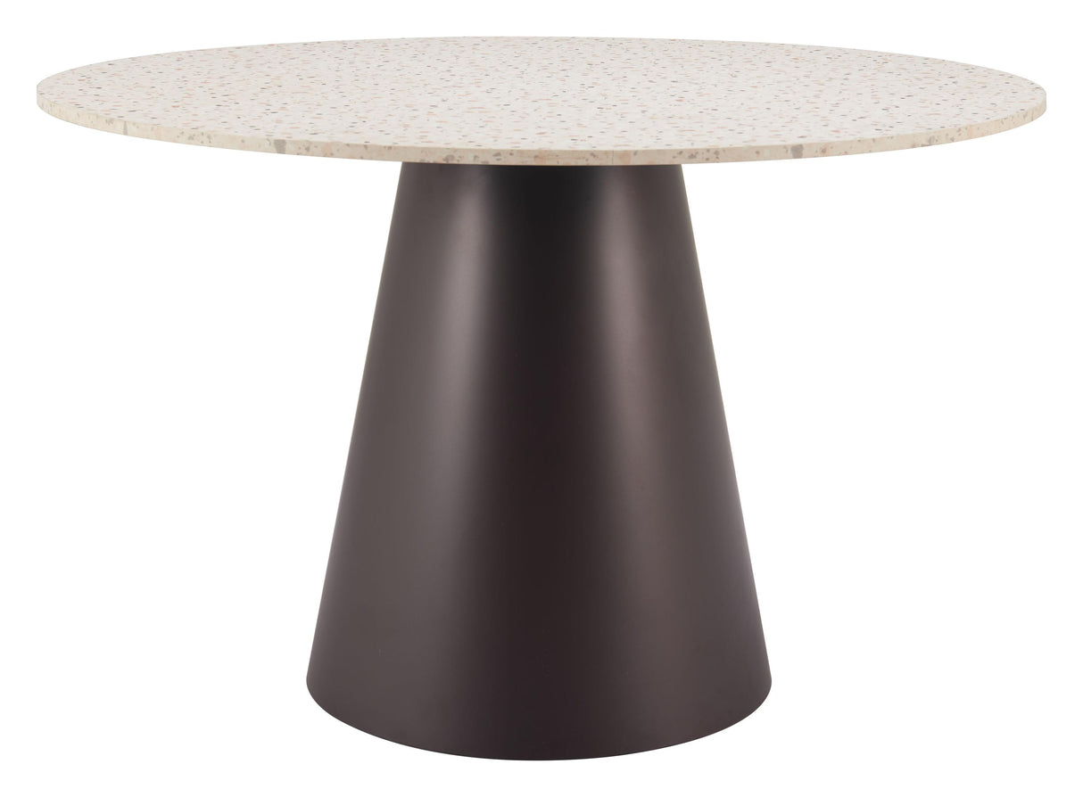 ZUO Jorf Dining Table Beige & Bronze
