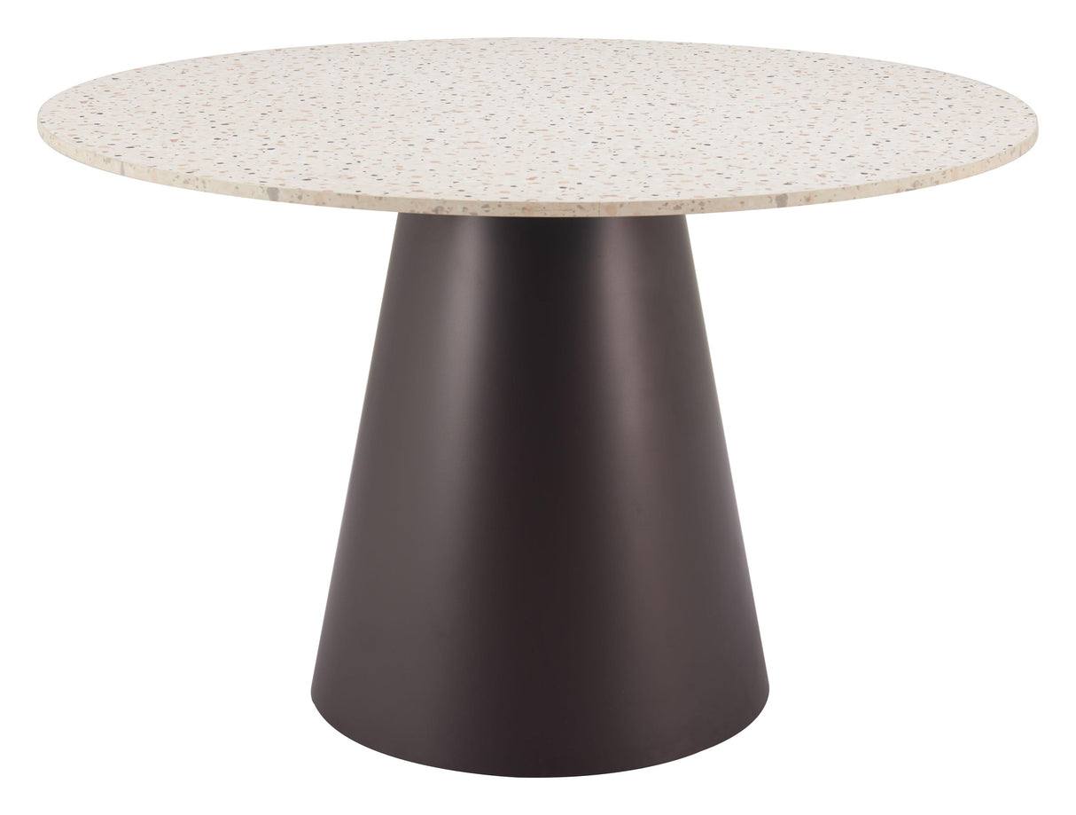 ZUO Jorf Dining Table Beige & Bronze