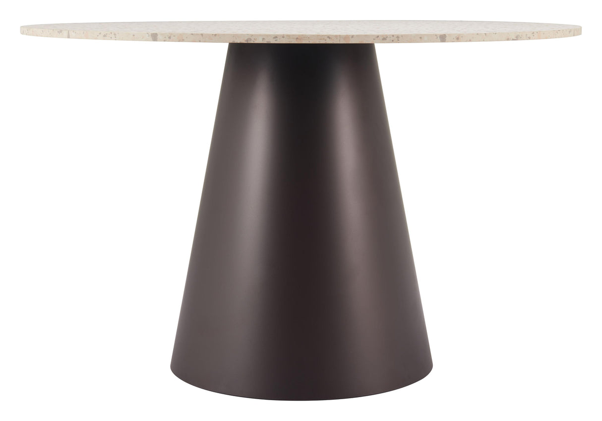 ZUO Jorf Dining Table Beige & Bronze