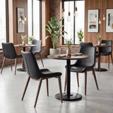 ZUO Magnus Dining Chair (Set of 2) Black & Walnut