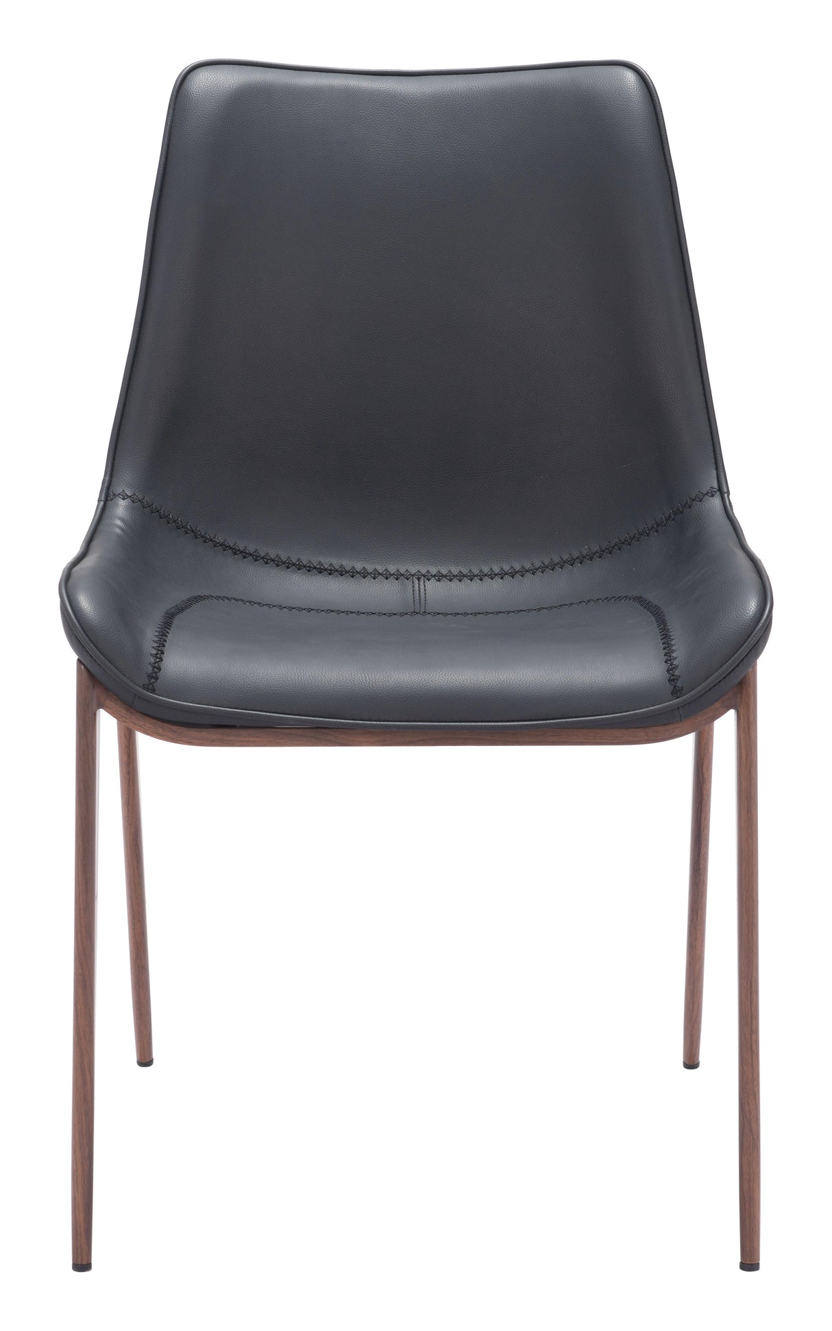 ZUO Magnus Dining Chair (Set of 2) Black & Walnut
