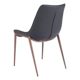 ZUO Magnus Dining Chair (Set of 2) Black & Walnut