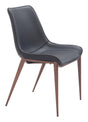 ZUO Magnus Dining Chair (Set of 2) Black & Walnut