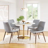 ZUO Magnus Dining Chair (Set of 2) Slate Gray & Walnut