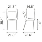 ZUO Magnus Dining Chair (Set of 2) Slate Gray & Walnut
