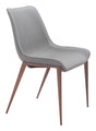 ZUO Magnus Dining Chair (Set of 2) Slate Gray & Walnut