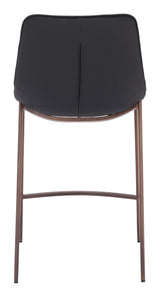 ZUO Magnus Counter Stool (Set of 2) Black & Walnut