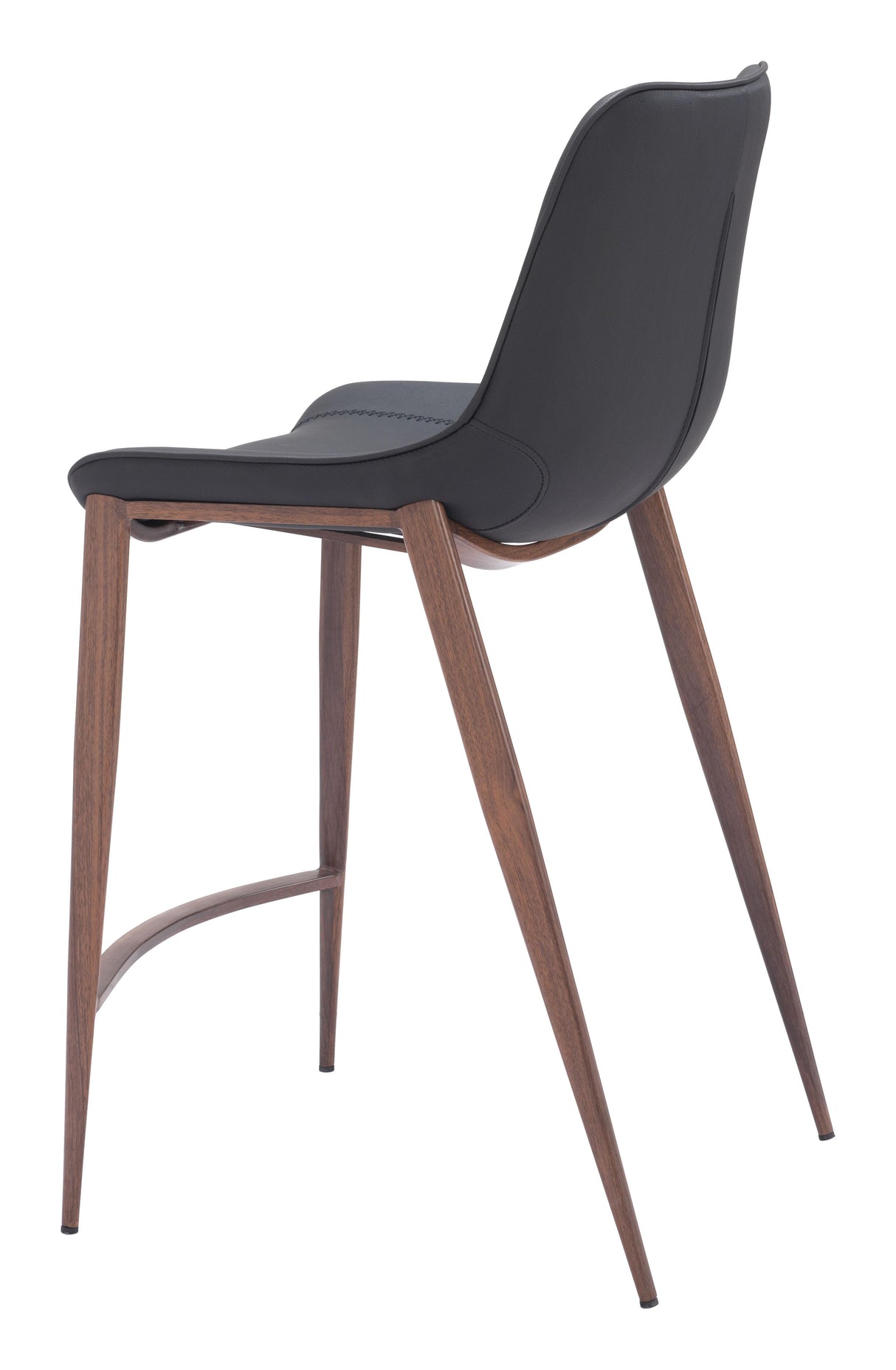 ZUO Magnus Counter Stool (Set of 2) Black & Walnut