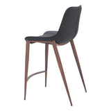 ZUO Magnus Counter Stool (Set of 2) Black & Walnut
