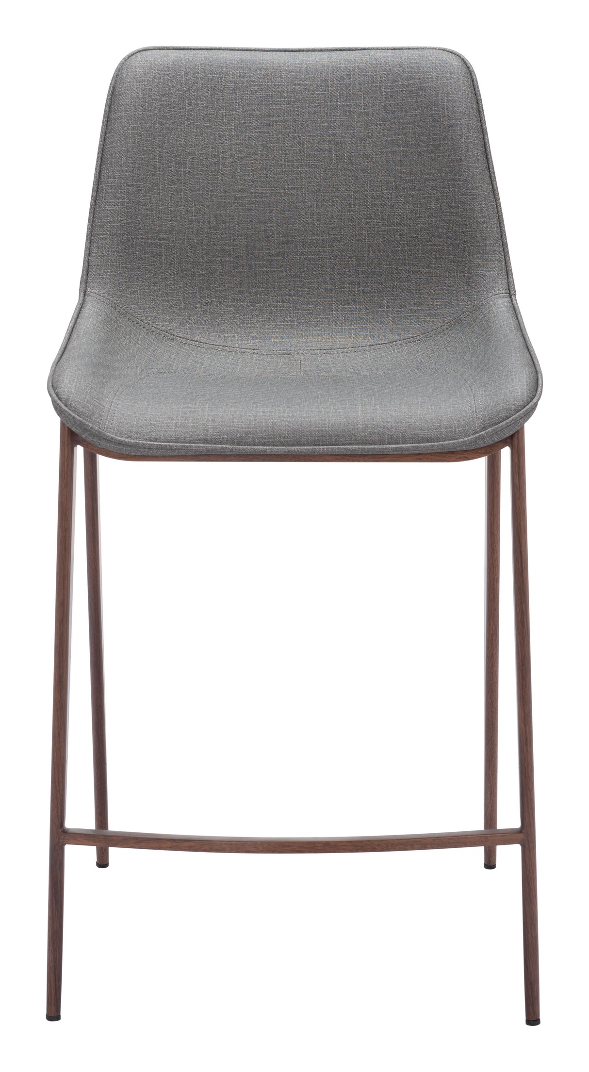 ZUO Magnus Counter Stool (Set of 2) Slate Gray & Walnut