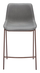 ZUO Magnus Counter Stool (Set of 2) Slate Gray & Walnut