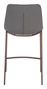 ZUO Magnus Counter Stool (Set of 2) Slate Gray & Walnut