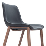 ZUO Magnus Barstool (Set of 2) Black & Walnut