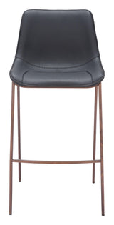 ZUO Magnus Barstool (Set of 2) Black & Walnut