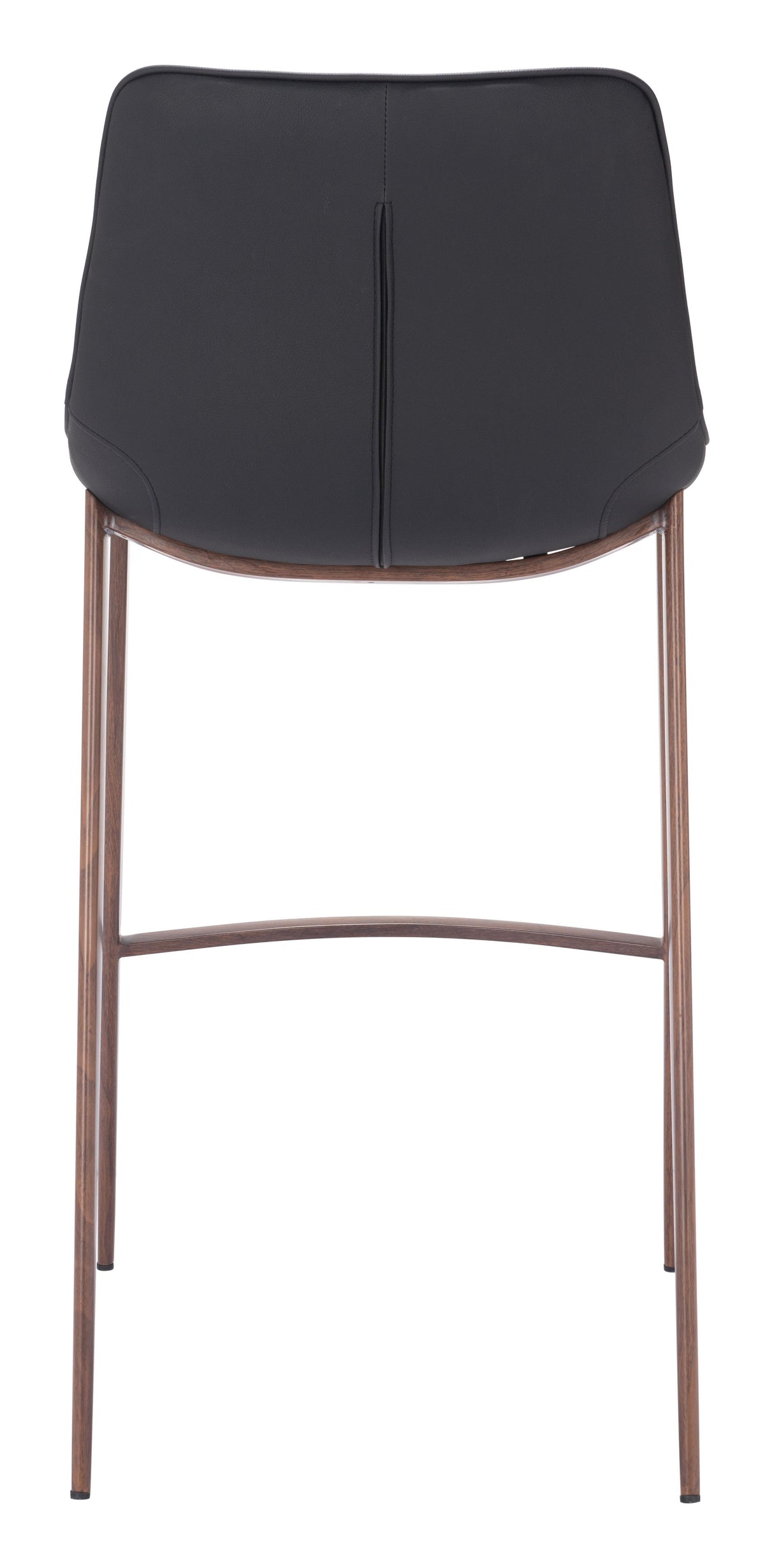 ZUO Magnus Barstool (Set of 2) Black & Walnut