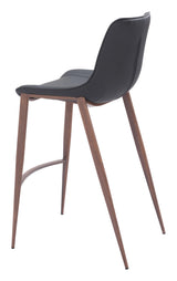 ZUO Magnus Barstool (Set of 2) Black & Walnut