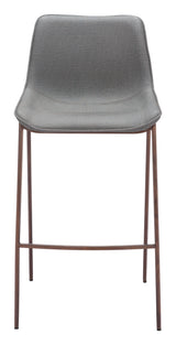 ZUO Magnus Barstool (Set of 2) Slate Gray & Walnut