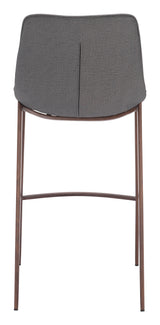 ZUO Magnus Barstool (Set of 2) Slate Gray & Walnut