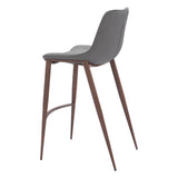 ZUO Magnus Barstool (Set of 2) Slate Gray & Walnut