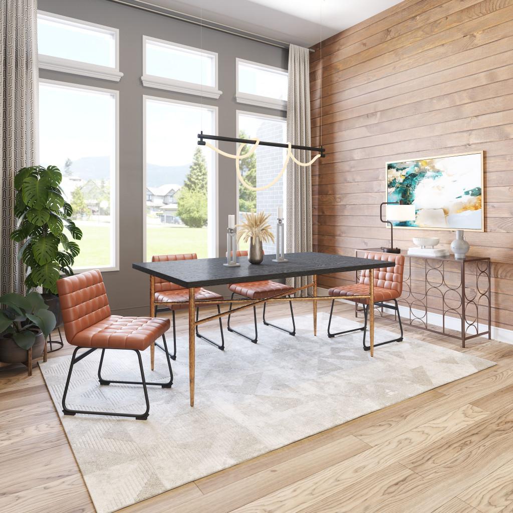 ZUO Nida Dining Table Black & Bronze