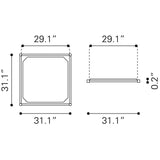 ZUO Zuo Adjustable Shelf Light Gray