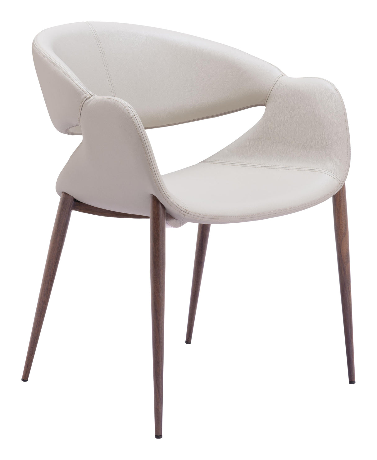 ZUO Limay Dining Chair (Set of 2) Beige & Walnut