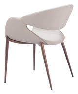 ZUO Limay Dining Chair (Set of 2) Beige & Walnut