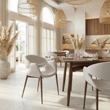 ZUO Limay Dining Chair (Set of 2) Beige & Walnut