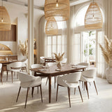ZUO Limay Dining Chair (Set of 2) Beige & Walnut
