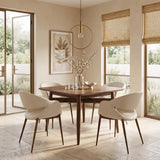 ZUO Limay Dining Chair (Set of 2) Beige & Walnut