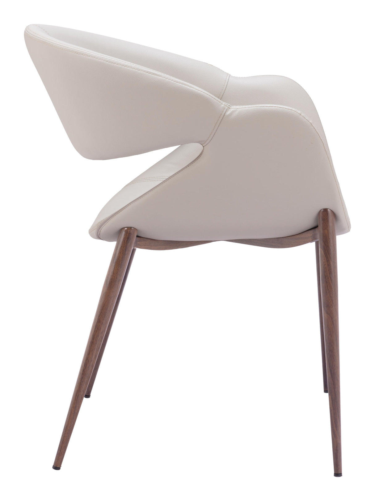 ZUO Limay Dining Chair (Set of 2) Beige & Walnut