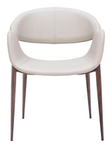 ZUO Limay Dining Chair (Set of 2) Beige & Walnut