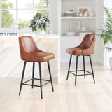 ZUO Keppel Swivel Counter Stool Brown