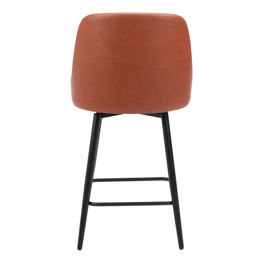 ZUO Keppel Swivel Counter Stool Brown