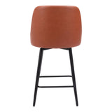 ZUO Keppel Swivel Counter Stool Brown