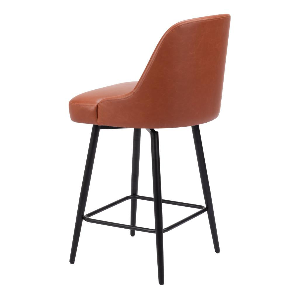 ZUO Keppel Swivel Counter Stool Brown