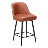 ZUO Keppel Swivel Counter Stool Brown