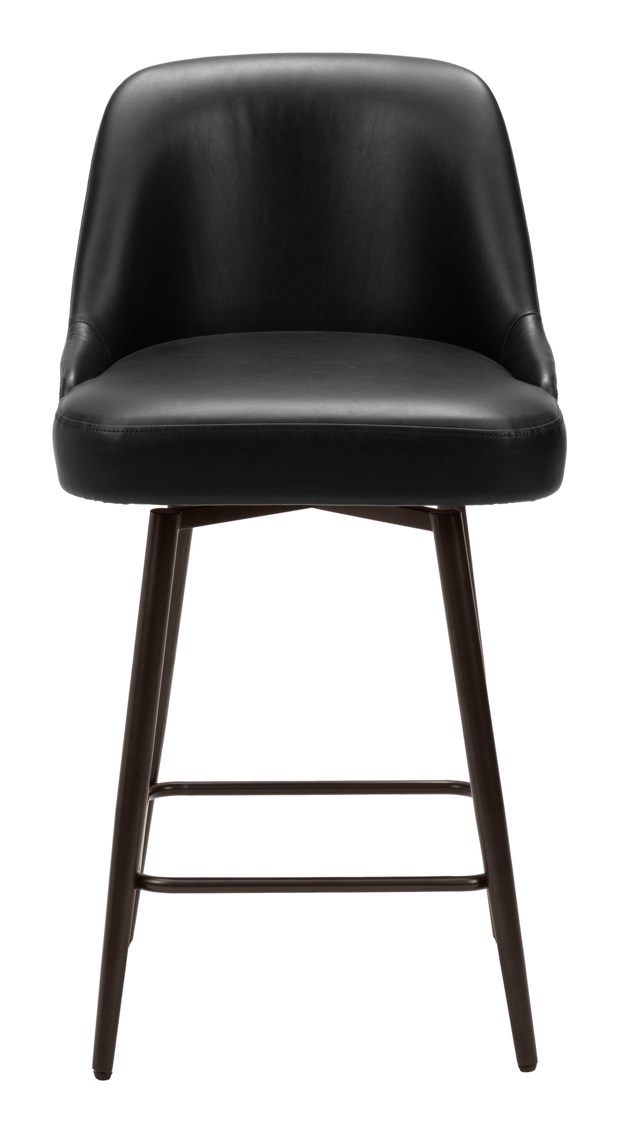 ZUO Keppel Swivel Counter Stool Black & Bronze