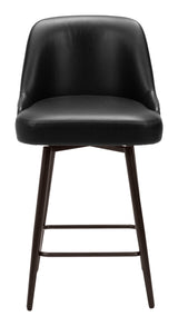 ZUO Keppel Swivel Counter Stool Black & Bronze
